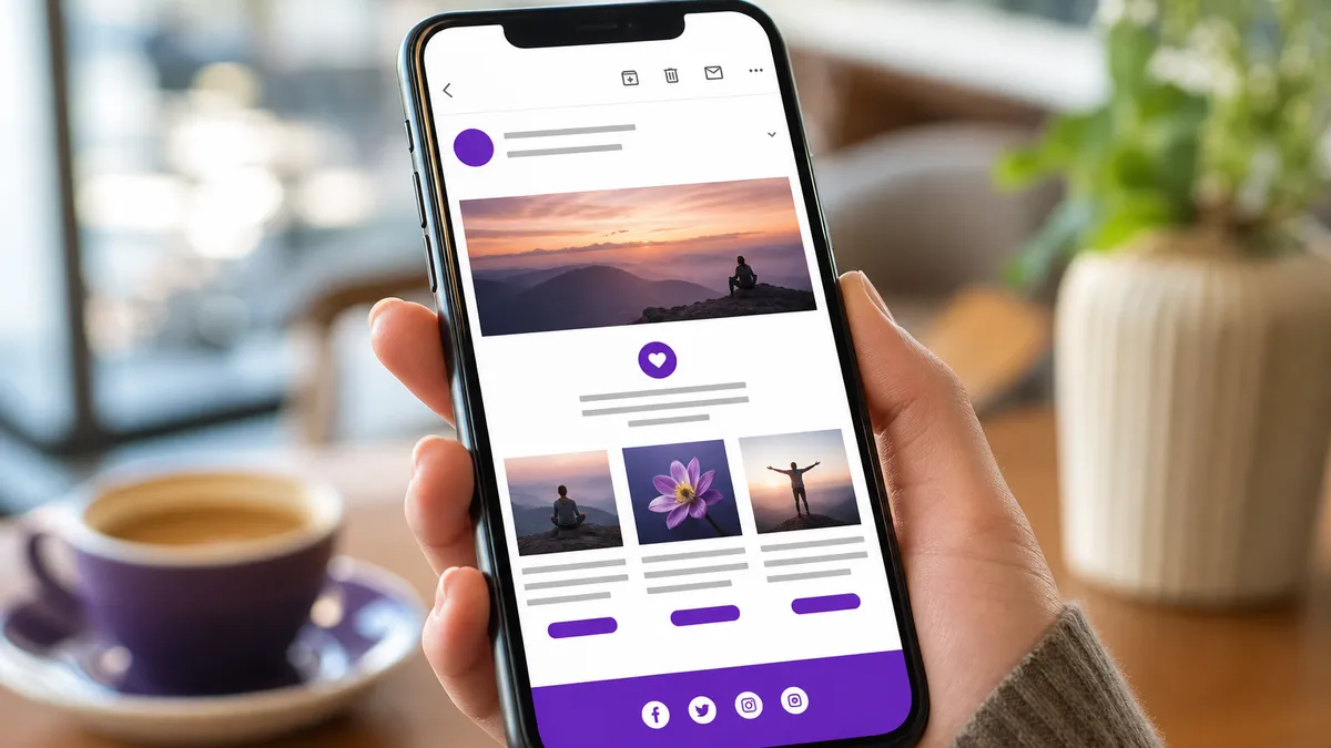 Geöffnete Newsletter-E-Mail auf einem Smartphone als Sinnbild für personalisierte KI-Newsletter
